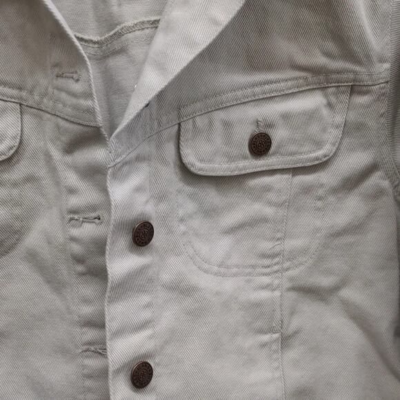 Bill Blass Jeans white denim cotton jacket size Medium - Picture 5 of 6